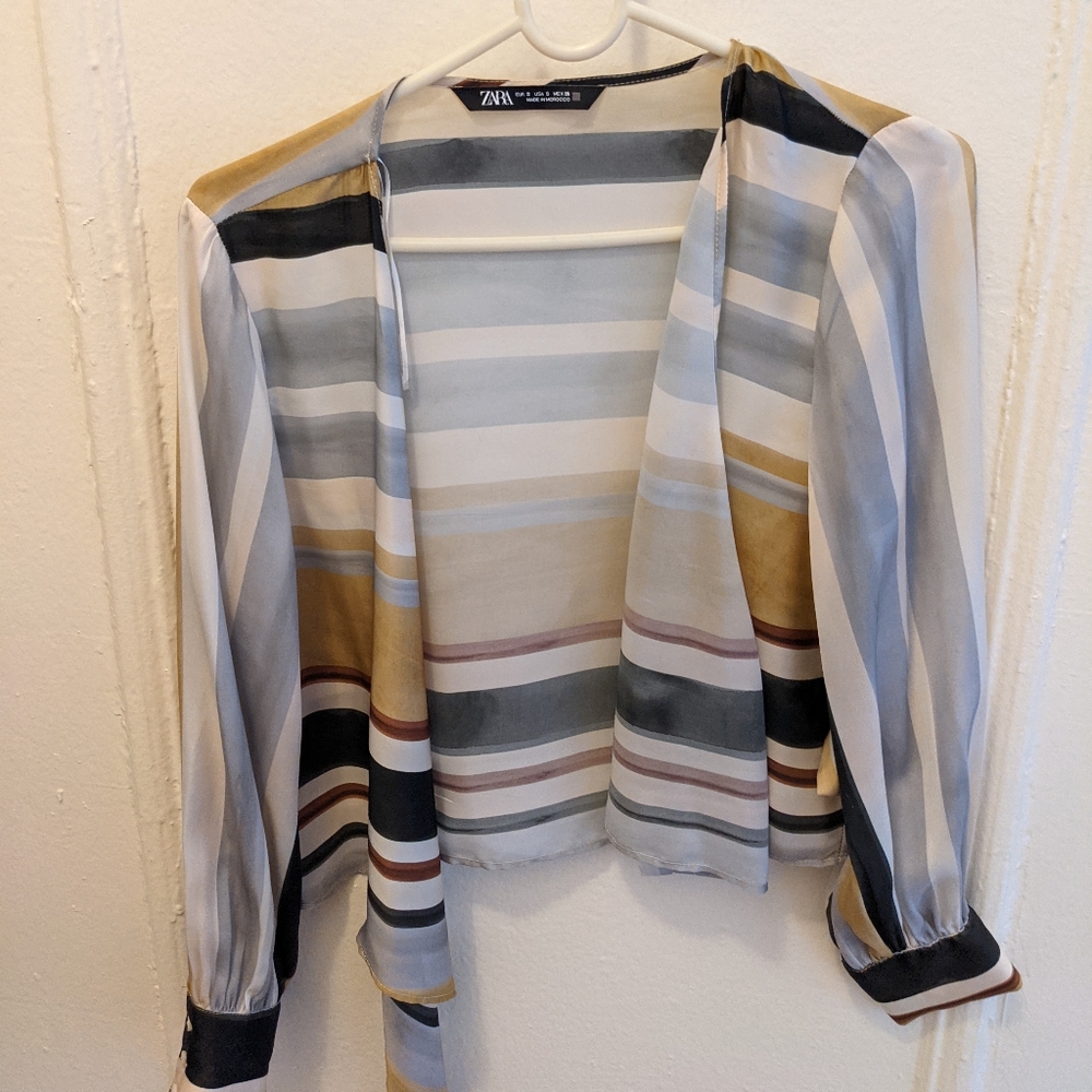 Zara silken wrap top, S